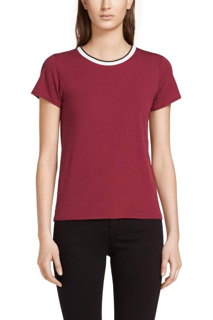 Rag & Bone - Rib Base Tee - Plum Red - Xxs