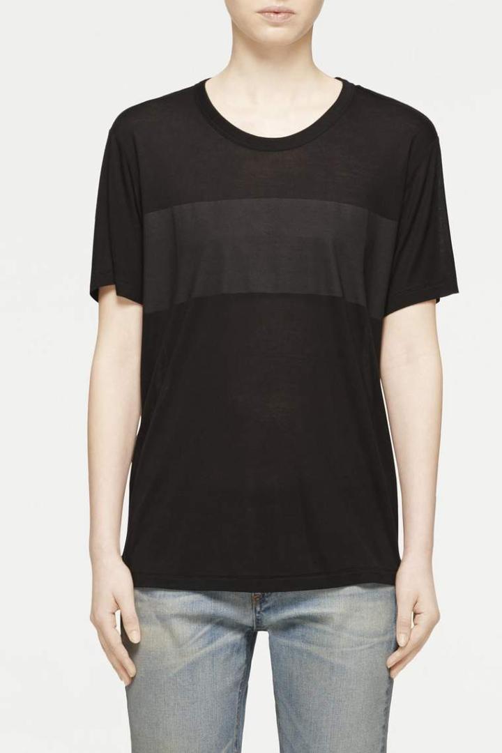 Rag & Bone - Stripe Tomboy Tee - Black - Xxs