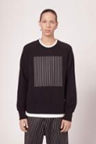 Rag & Bone - Rowing Stripe Applique Sweatshirt - Black - Xs