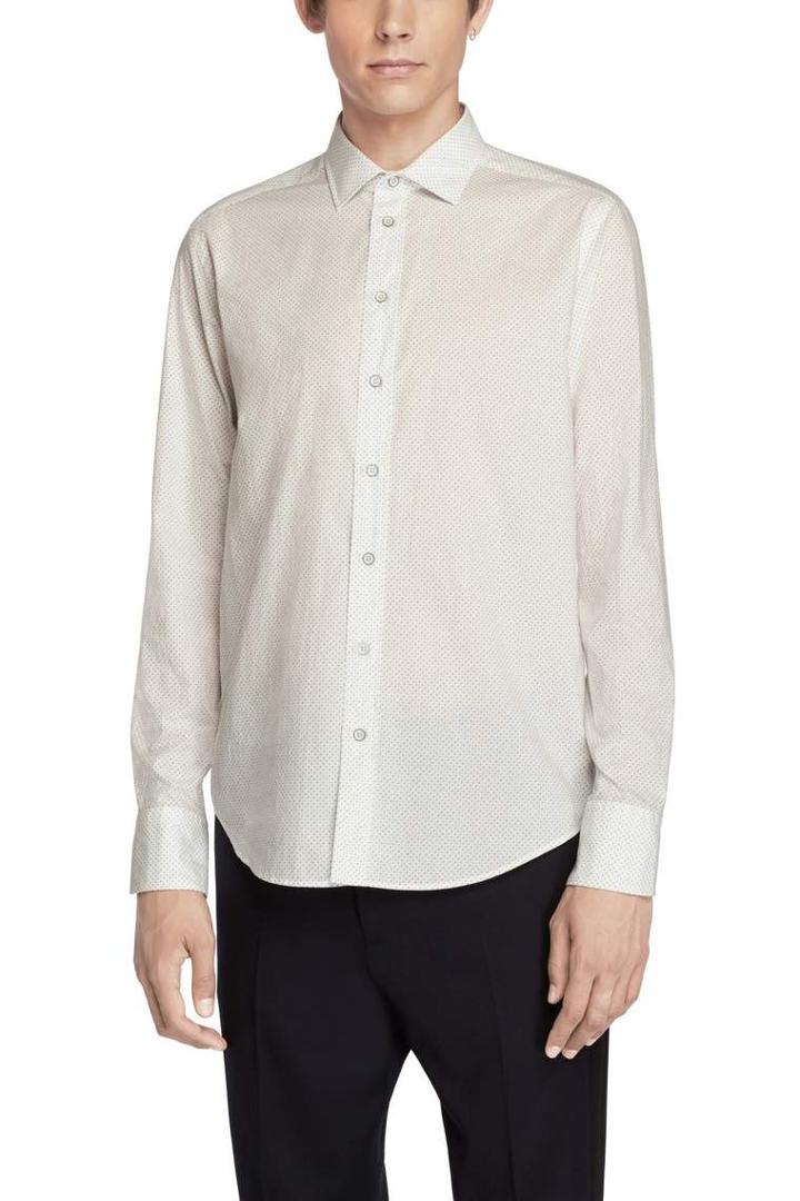 Rag & Bone - Charles Shirt - White/ Navy Bird - 14.5
