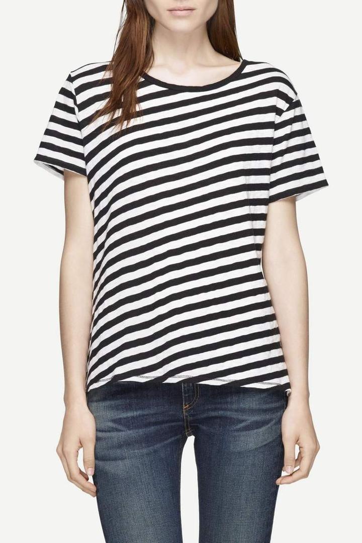 Rag & Bone - Concert Stripe Tee - Black - Xxs