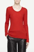 Rag & Bone - Elise Long Sleeve Tee - Fiery Red - Xxs