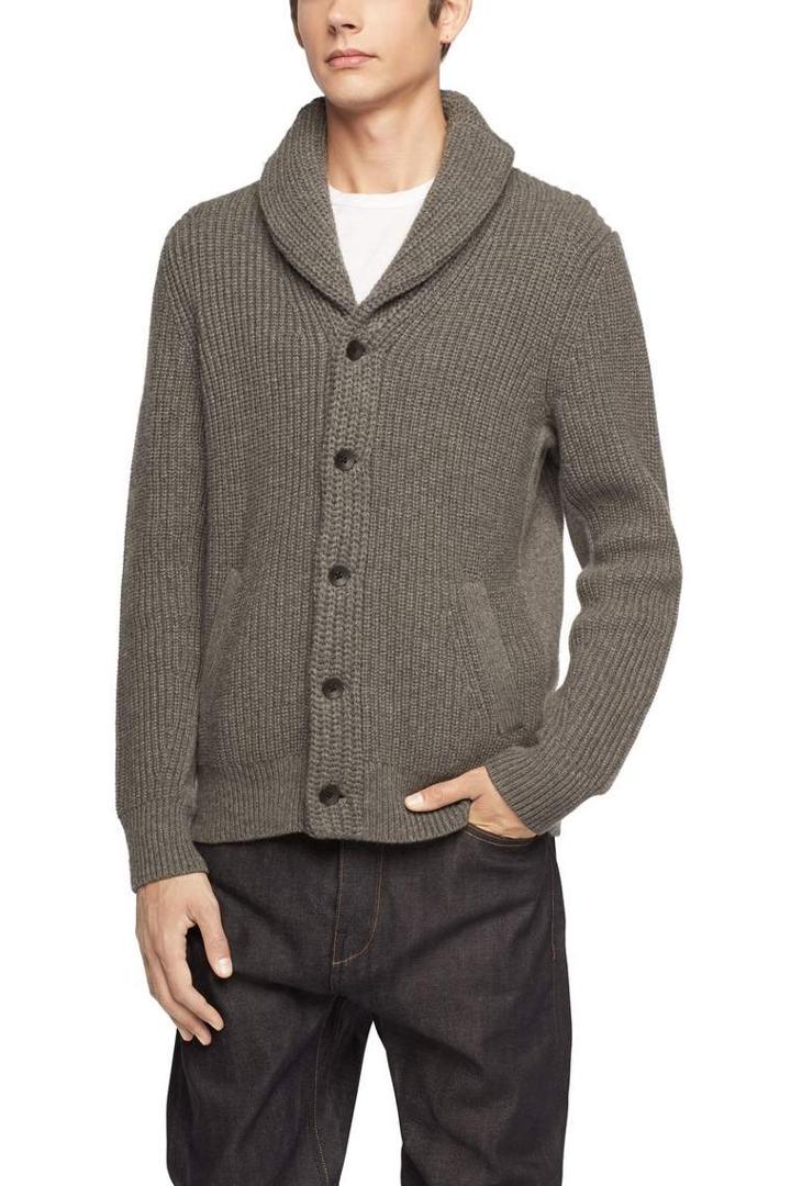 Rag & Bone - Kaden Cashmere Shawl Cardigan - Medium Grey - Xs