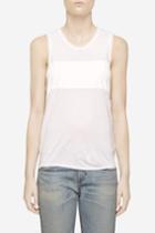 Rag & Bone - Hollins Tank With Stripe - White - Xxs