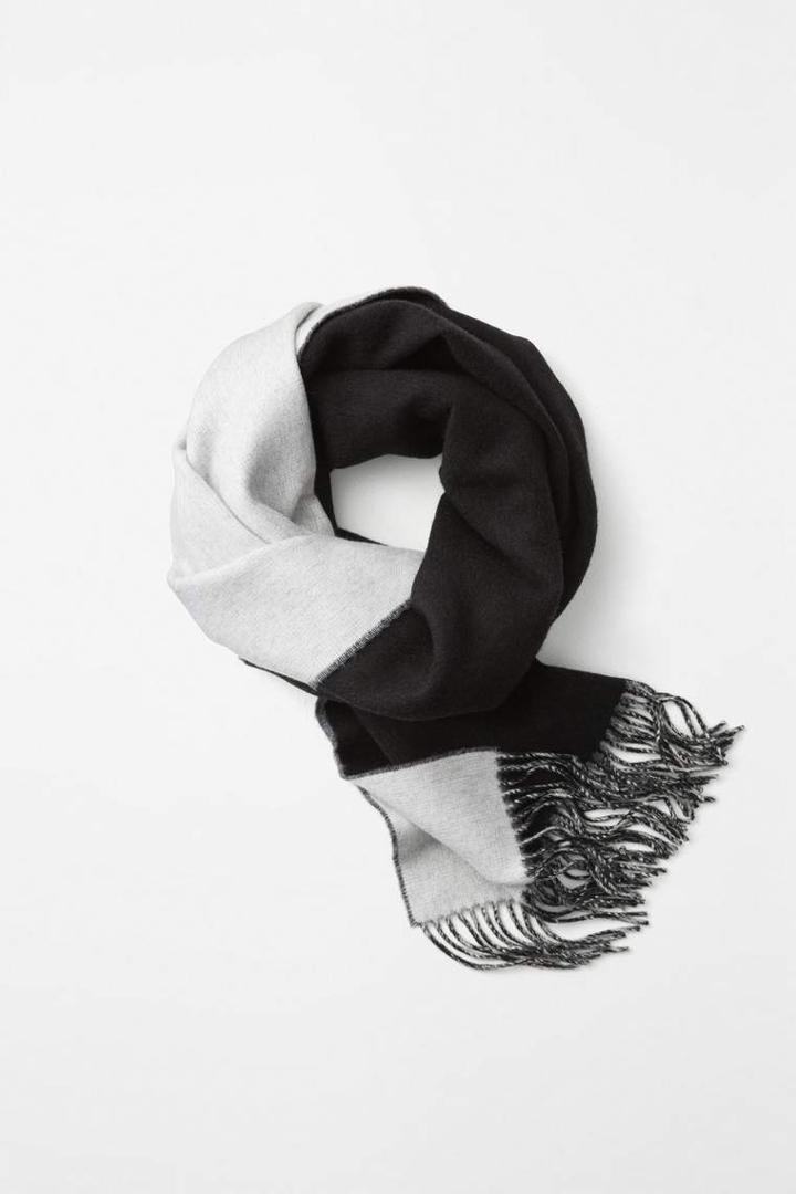 Rag & Bone - Double Face Scarf - Black Multi - One Size
