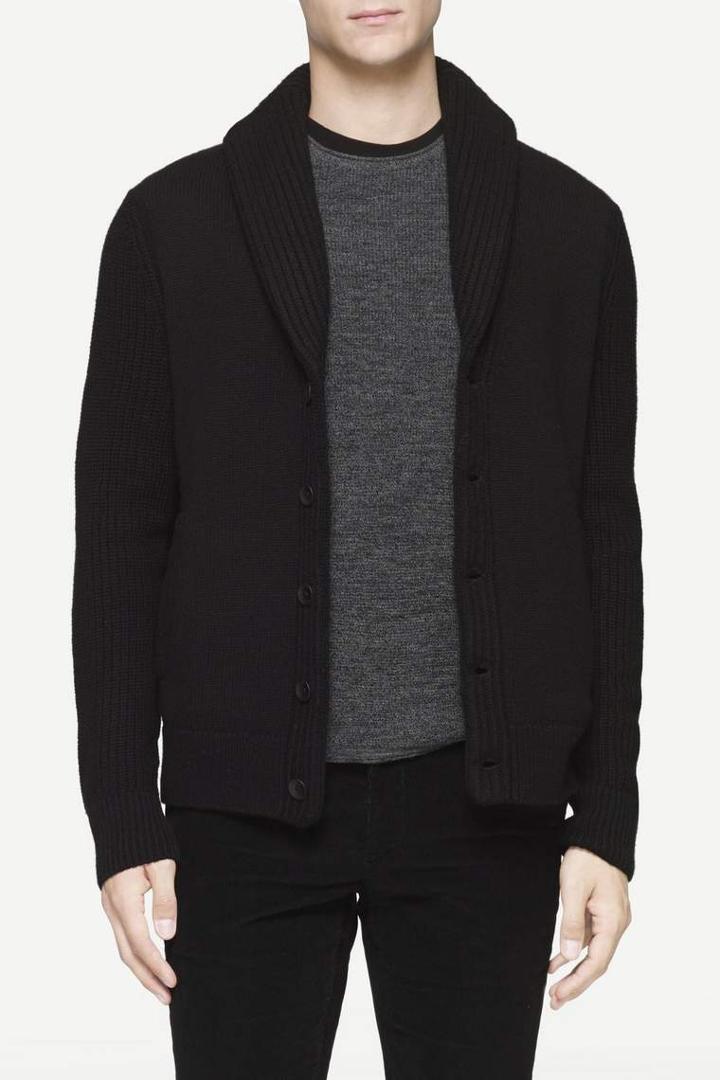 Rag & Bone - Curtis Shawl Cardigan - Black - Xs