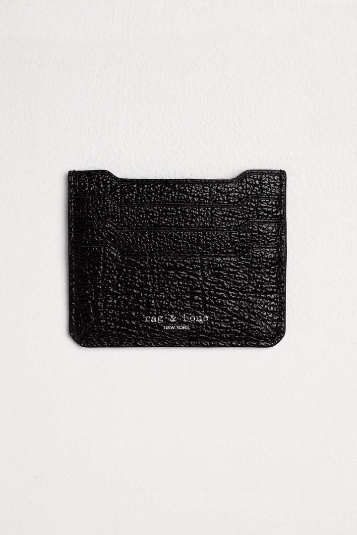 Rag & Bone - Crosby Card Case - Black Crackle - One Size