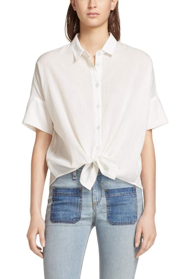 Rag & Bone - Tie Shirt - White - Xxs