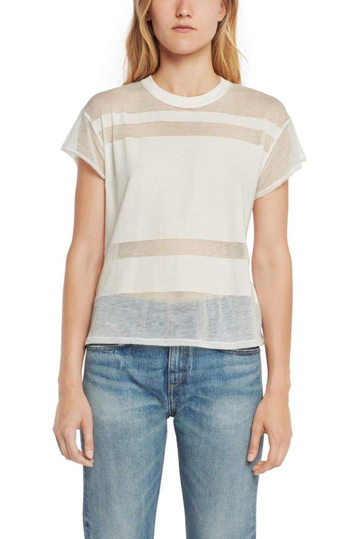 Rag & Bone - Vintage Burnout Crew - Bright White - Xxs
