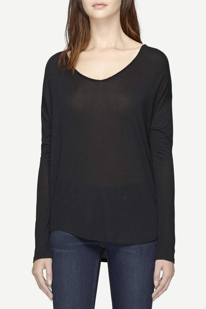 Rag & Bone - Femme Long Sleeve Tee - Black - Xxs