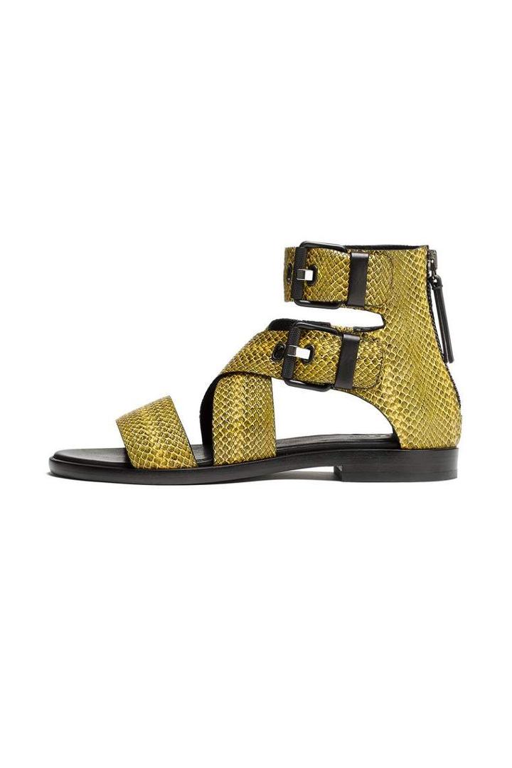 Rag & Bone - Madeira Sandal - Yellow Python - 35 / 5