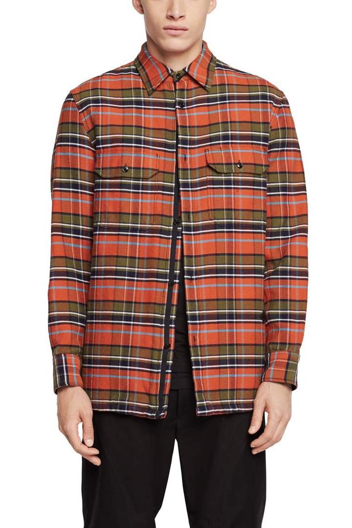 Rag & Bone - Hudson Shirt Jacket - Orange Check - Xs