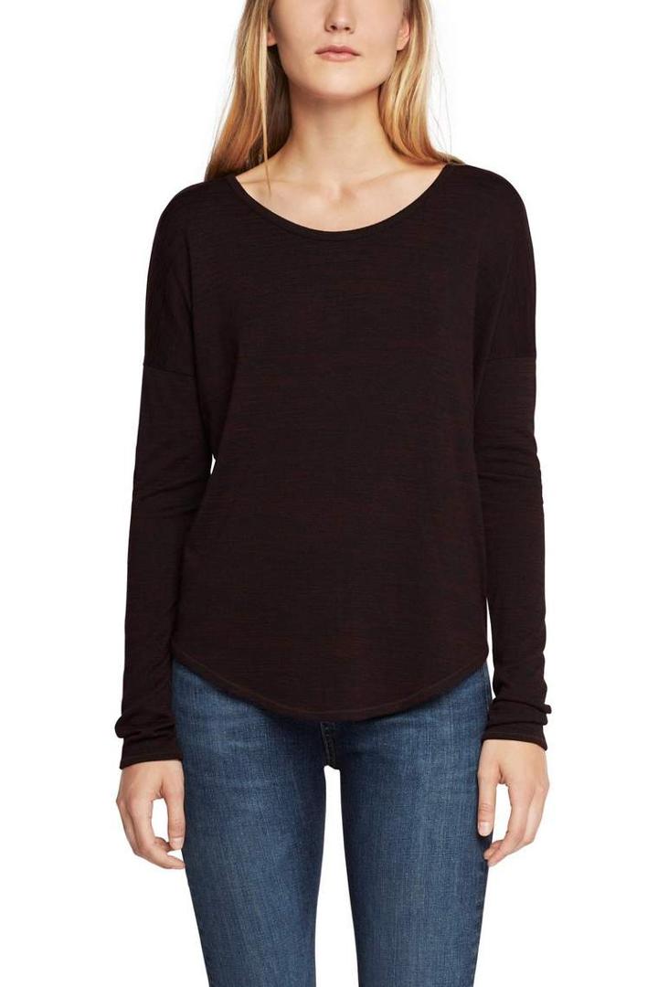 Rag & Bone - Hudson Long Sleeve - Port/ Black - Xxs