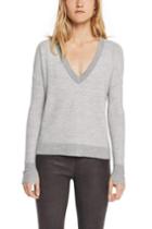 Rag & Bone - Taylor V-neck - Light Grey Melange - Xxs