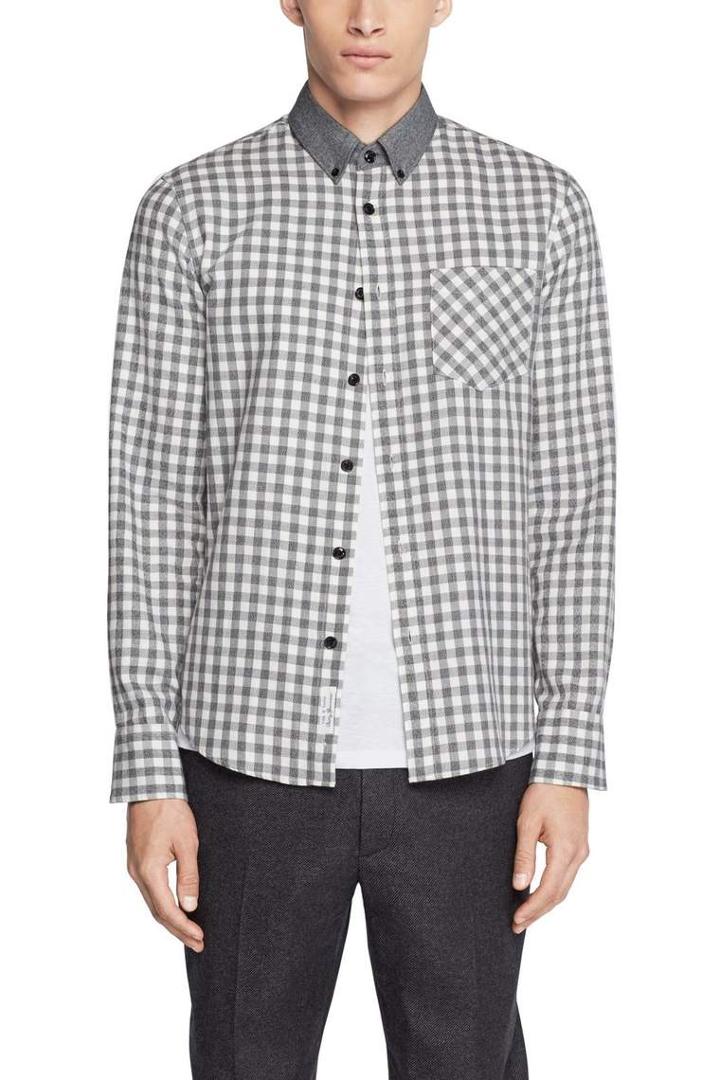 Rag & Bone - Yokohama Shirt - White/ Medium Grey - Xs