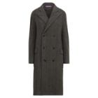 Ralph Lauren Bradford Herringbone Wool Coat Charcoal Melange