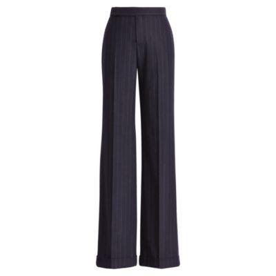 Ralph Lauren Alexa Wool Wide-leg Pant Dark Navy