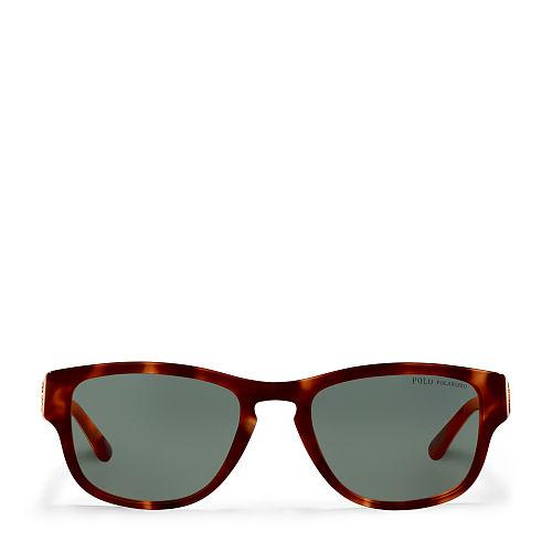 Polo Ralph Lauren Polarized Stripe Sunglasses Dark Brown