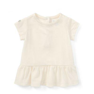 Ralph Lauren Cotton Jersey Peplum Top Clubhouse Cream 9m