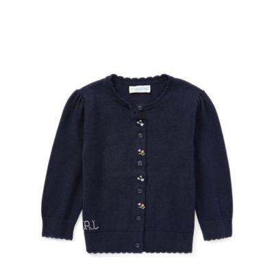 Ralph Lauren Floral Cotton Cardigan Hunter Navy Heather 3m