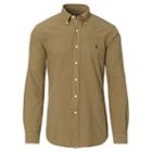 Polo Ralph Lauren Slim Garment-dyed Cotton Shirt Olive