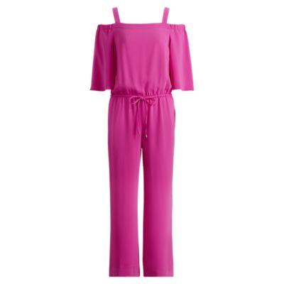 Ralph Lauren Crepe Cold-shoulder Jumpsuit Spring Begonia