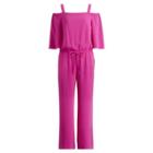 Ralph Lauren Crepe Cold-shoulder Jumpsuit Spring Begonia