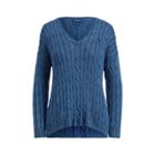 Ralph Lauren Cable-knit Side-slit Sweater Indigo