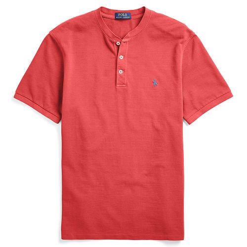 Polo Ralph Lauren Custom Fit Cotton Mesh Henley Sedona Orange