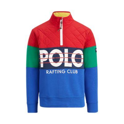 Ralph Lauren Hi Tech Hybrid Pullover Polo Sport Red/newport Na