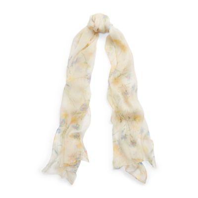 Ralph Lauren Wildflower Silk Scarf Cream Multi