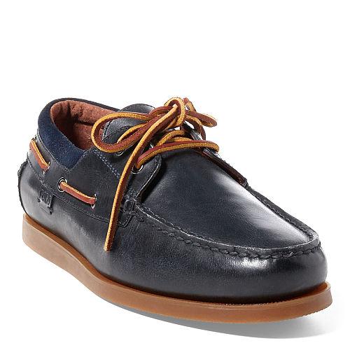 Polo Ralph Lauren Dayne Leather Boat Shoe Newport Navy