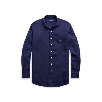 Ralph Lauren Classic Fit Linen Shirt Newport Navy 4x Big