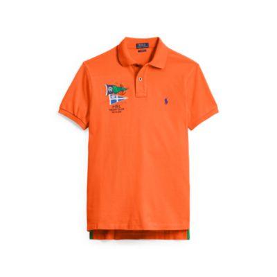 Ralph Lauren Custom Slim Fit Mesh Polo Desert Orange