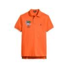Ralph Lauren Custom Slim Fit Mesh Polo Desert Orange