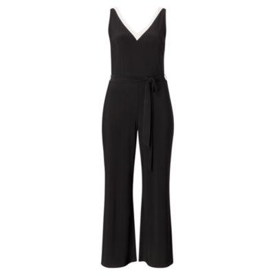 Ralph Lauren Jersey Wide-leg Jumpsuit Polo Black