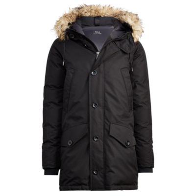 Ralph Lauren Faux Fur-trimmed Down Parka Polo Black