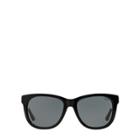 Ralph Lauren Striped Square Sunglasses Shiny Black
