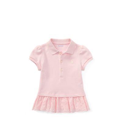 Ralph Lauren Eyelet Polo Dress & Bloomer Hint Of Pink 6m