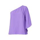 Ralph Lauren Georgette One-shoulder Top Deep Lilac