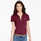 Ralph Lauren Women's Polo Shirt Deep Wine