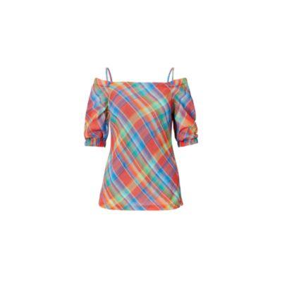 Ralph Lauren Cotton Off-the-shoulder Top Orange Multi Lp