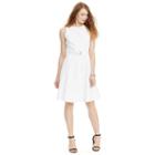 Ralph Lauren Lauren Denim Fit-and-flare Dress White