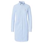 Polo Ralph Lauren Knit Oxford Shirtdress Harbor Island Blue