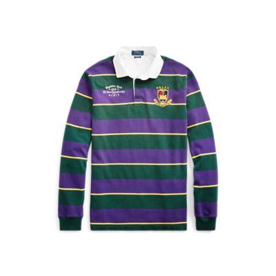 Ralph Lauren Classic Fit Cotton Rugby Shirt Medieval Purple Multi