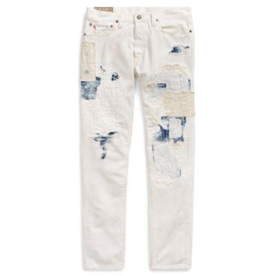 Ralph Lauren Logan Loose Tapered Jean Samson White Repaired