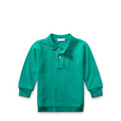 Ralph Lauren Cotton Mesh Long-sleeve Polo True Green 3m