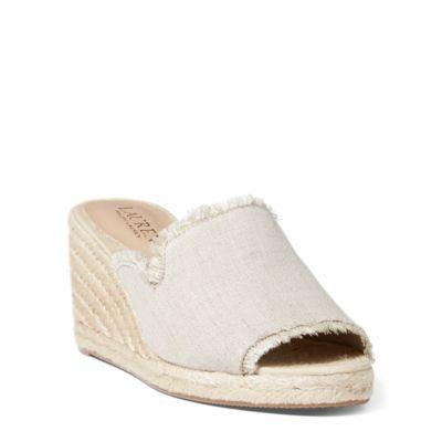 Ralph Lauren Carlynda Linen Espadrille Flax
