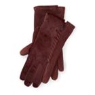 Ralph Lauren Whipstitched Haircalf Gloves Fall Burgundy
