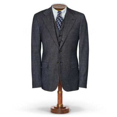 Ralph Lauren Merino-blend Suit Jacket Navy White